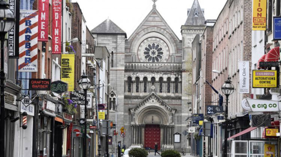 Άδειοι δρόμοι στο Δουβλίνο 