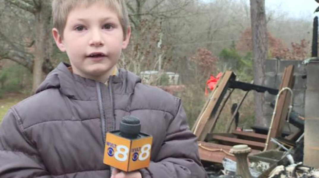 O Eli, o 7χρονος στο Τενεσί των ΗΠΑ, που έσωσε από φωτιά την 22 μηνών αδελφή του