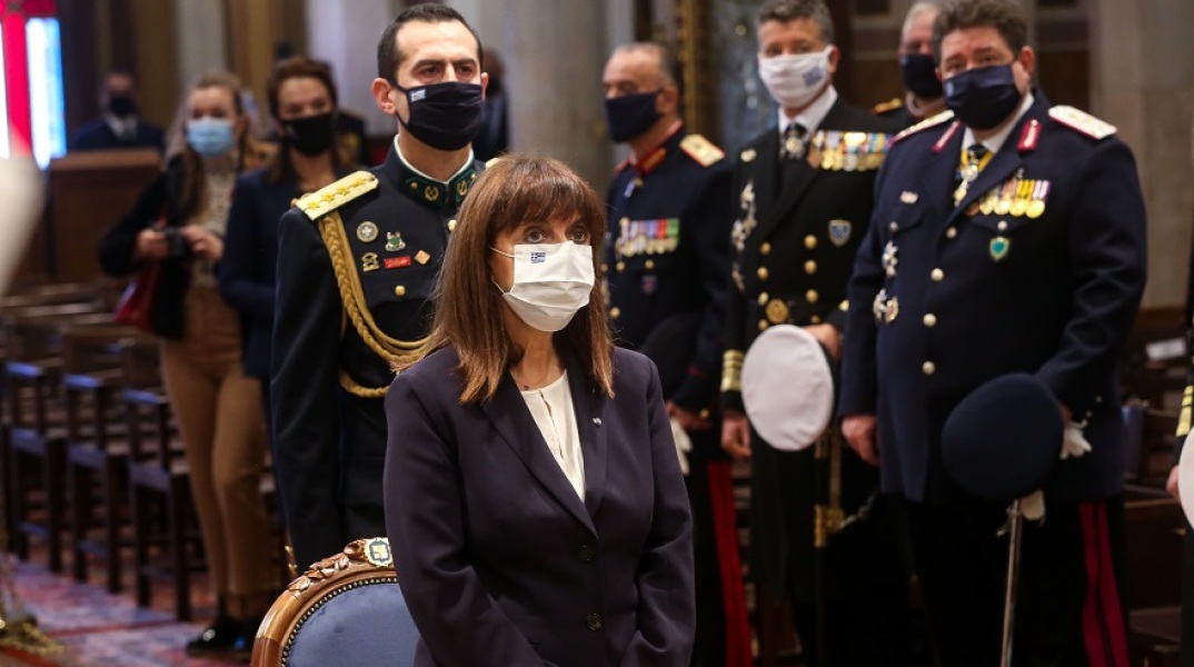 Η Πρόεδρος της Δημοκρατίας, Κατερίνα Σακελλαροπούλου, στη δοξολογία της Πρωτοχρονιάς