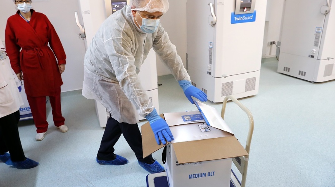 Μεταφορά εμβολίων της Pfizer/BioNTech