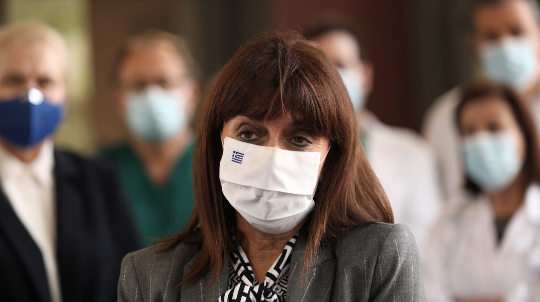 Η πρόεδρος της Δημοκρατίας, Κατερίνα Σακελλαροπούλου