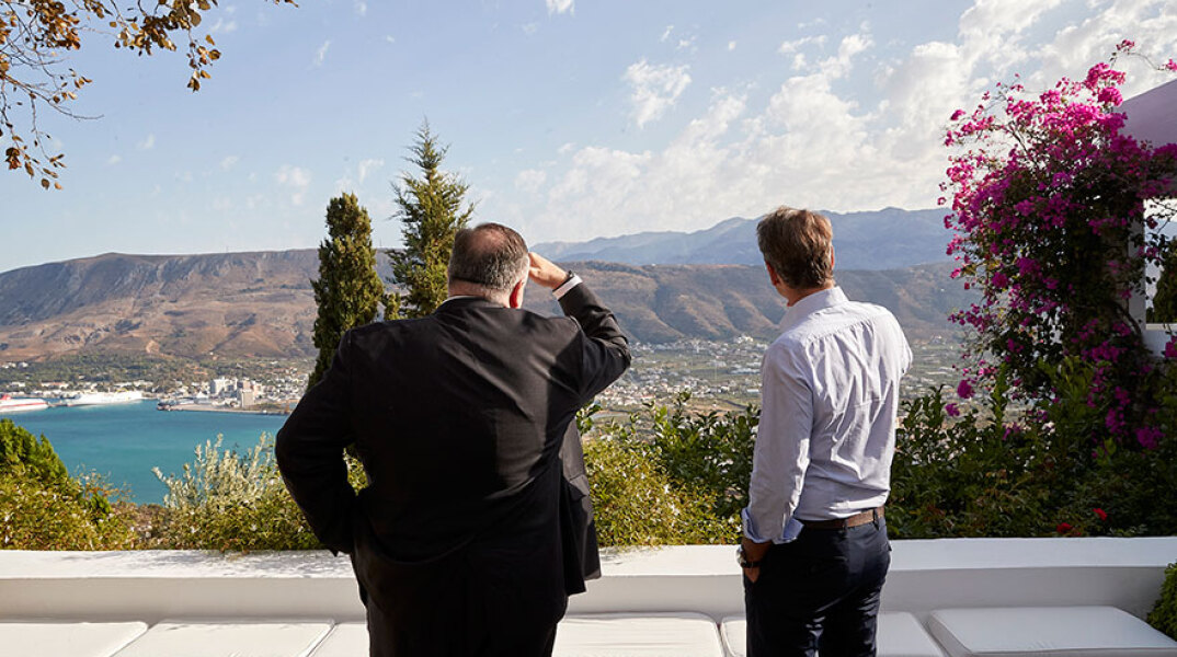 Μάικ Πομπέο και Κυριάκος Μητσοτάκης στην Κρήτη