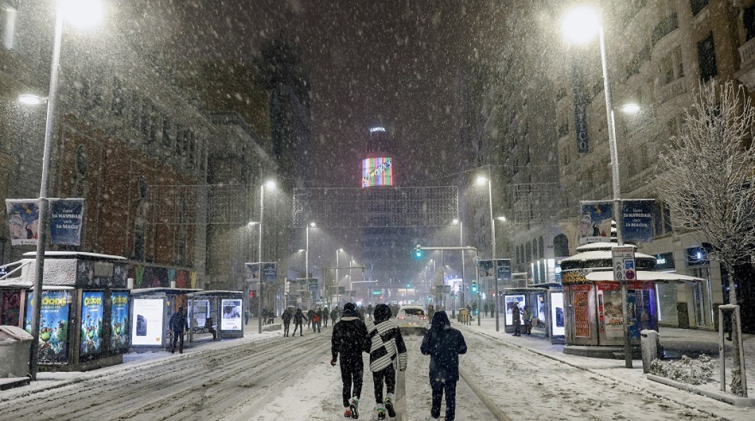 Σφοδρή χιονόπτωση στην Ισπανία
