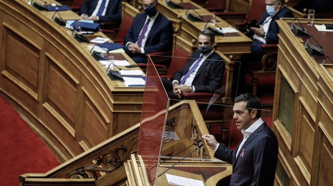 Ο Κυριάκος Μητσοτάκης και ο Αλέξης Τσίπρας