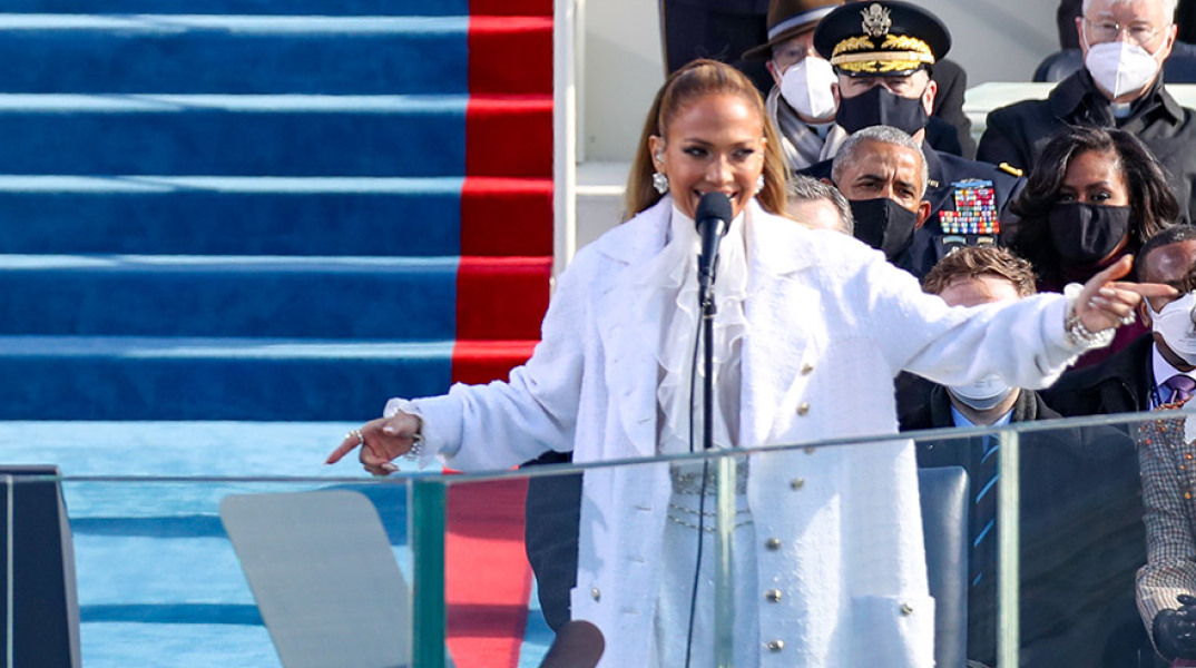 Η Τζένιφερ Λόπεζ στην ορκωμοσία του Τζο Μπάιντεν