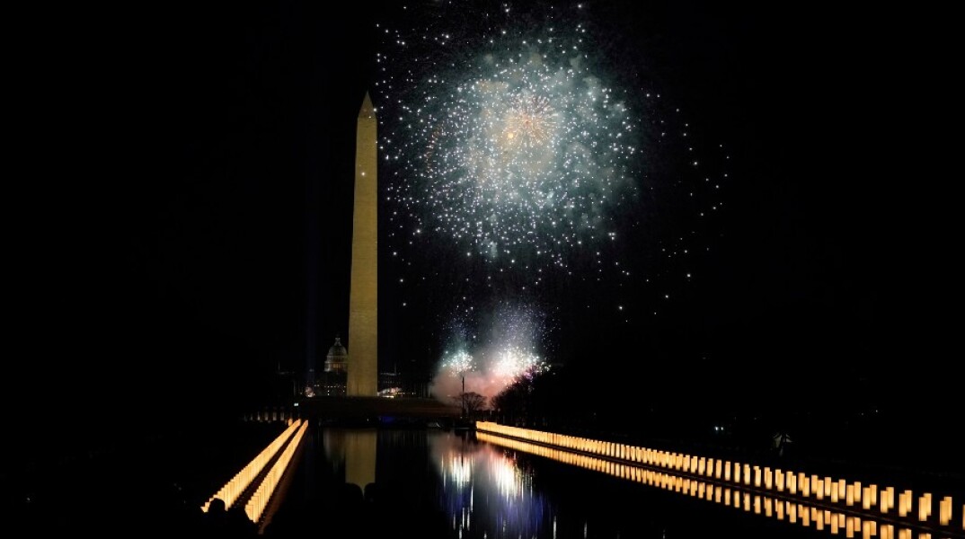 Πυροτεχνήματα - Ορκωμοσία Τζο Μπάιντεν