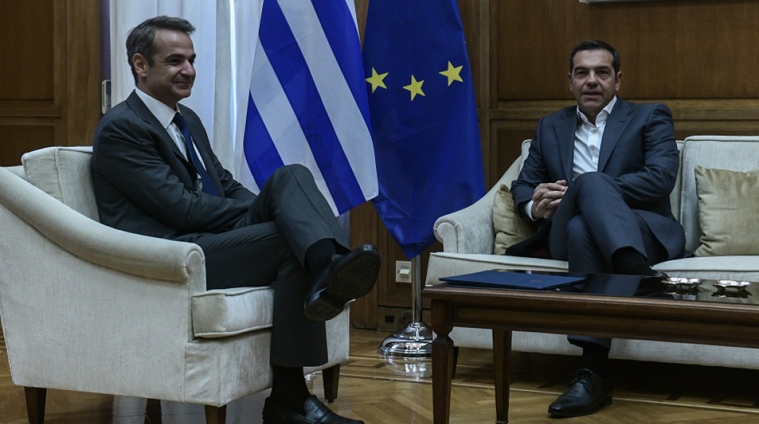 Ο Κυριάκος Μητσοτάκης και ο Αλέξης Τσίπρας