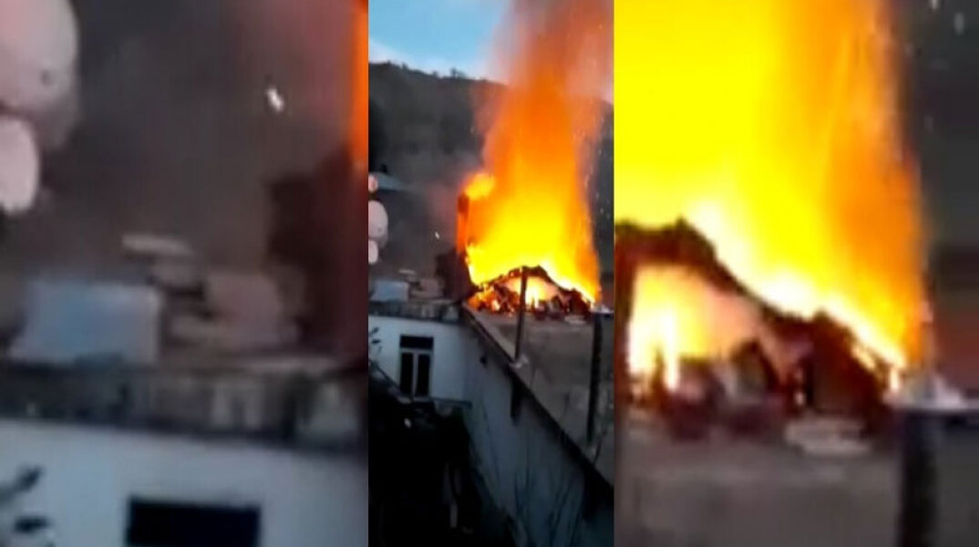 Ξάνθη: Το σπίτι που τυλίχθηκε στις φλόγες, με αποτέλεσμα να χάσουν τη ζωή τους δύο ηλικιωμένοι