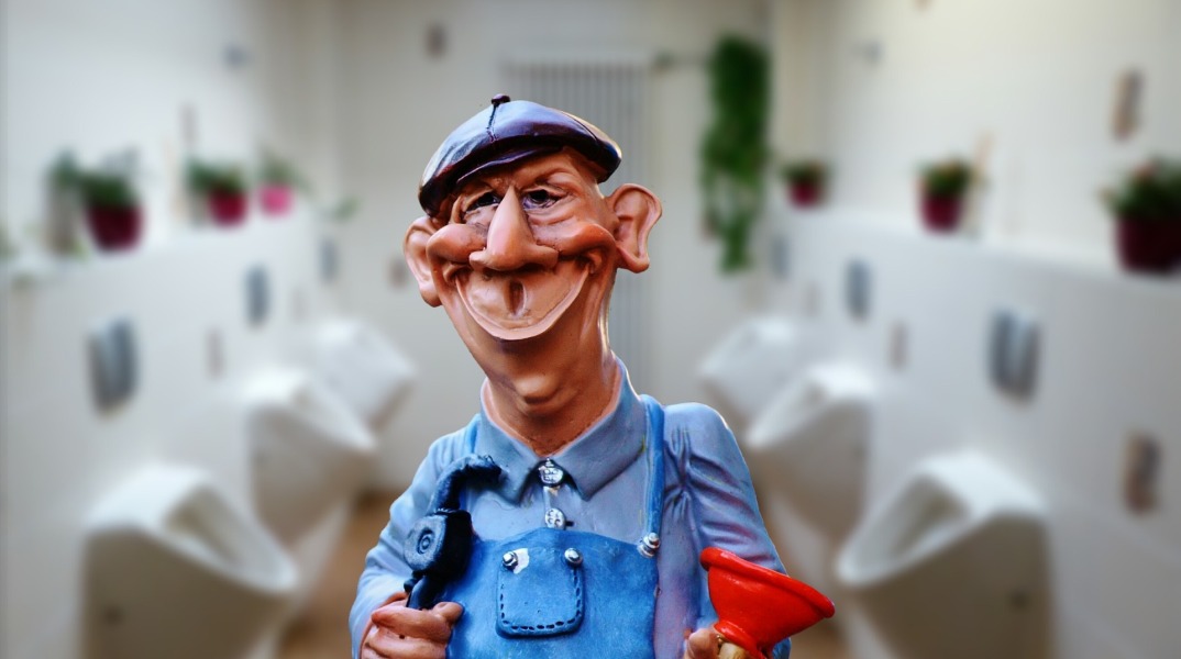 Εικονογράφηση που απεικονίζει υδραυλικό