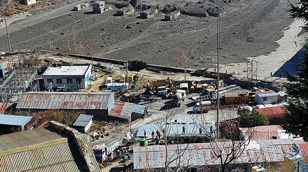 Φωτογραφία από το καταστραμμένο φράγμα 