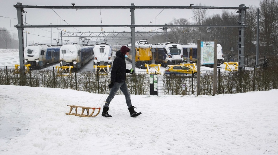 Χιονόπτωση στην Ολλανδία