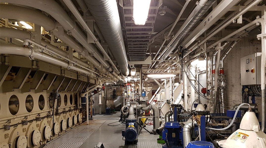 Μηχανοστάσιο πλοίου σε ναυτική βάση στη Μεγάλη Βρετανία (ΦΩΤΟ ΑΡΧΕΙΟΥ)