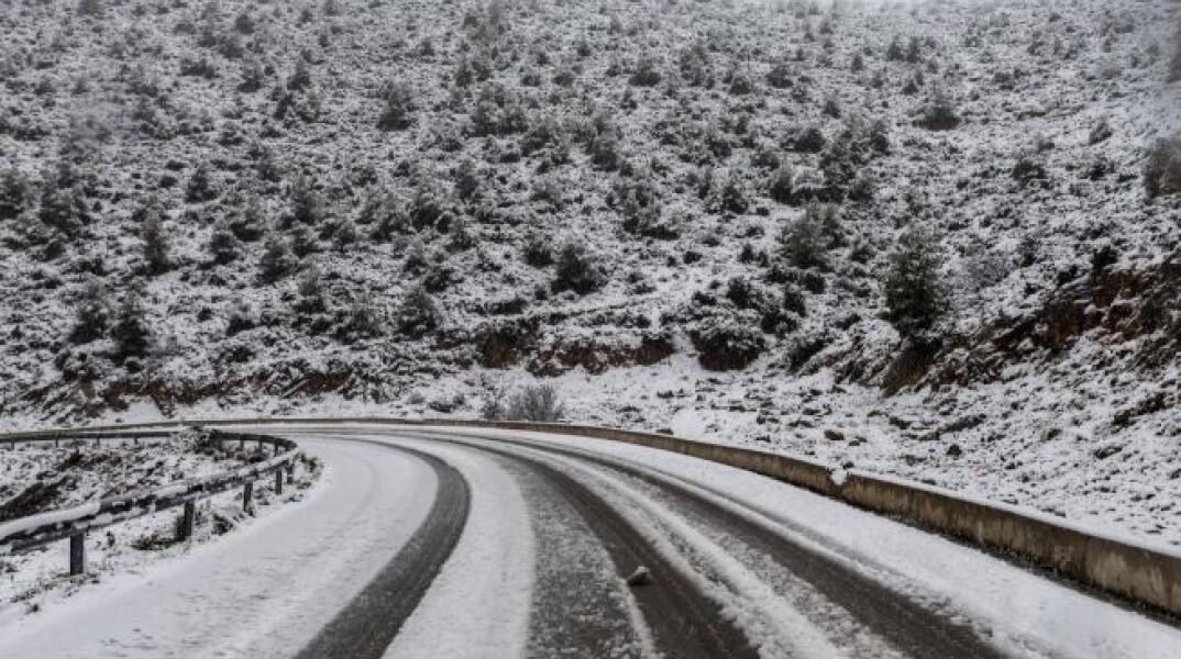 Χιόνι στην Εύβοια  