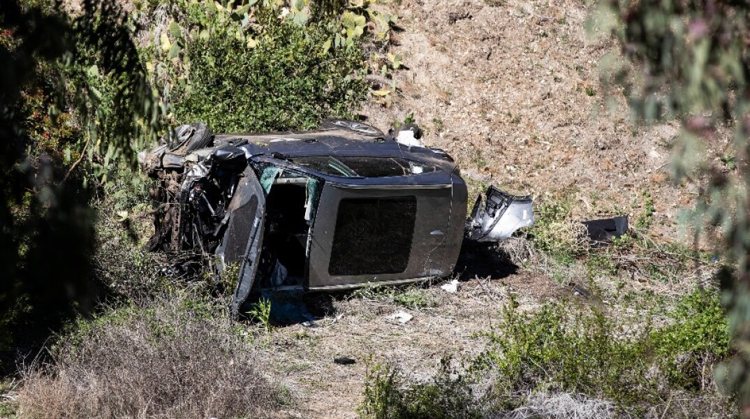 Το αυτοκίνητο του Τάιγκερ Γουντς μετά το τροχαίο που είχε