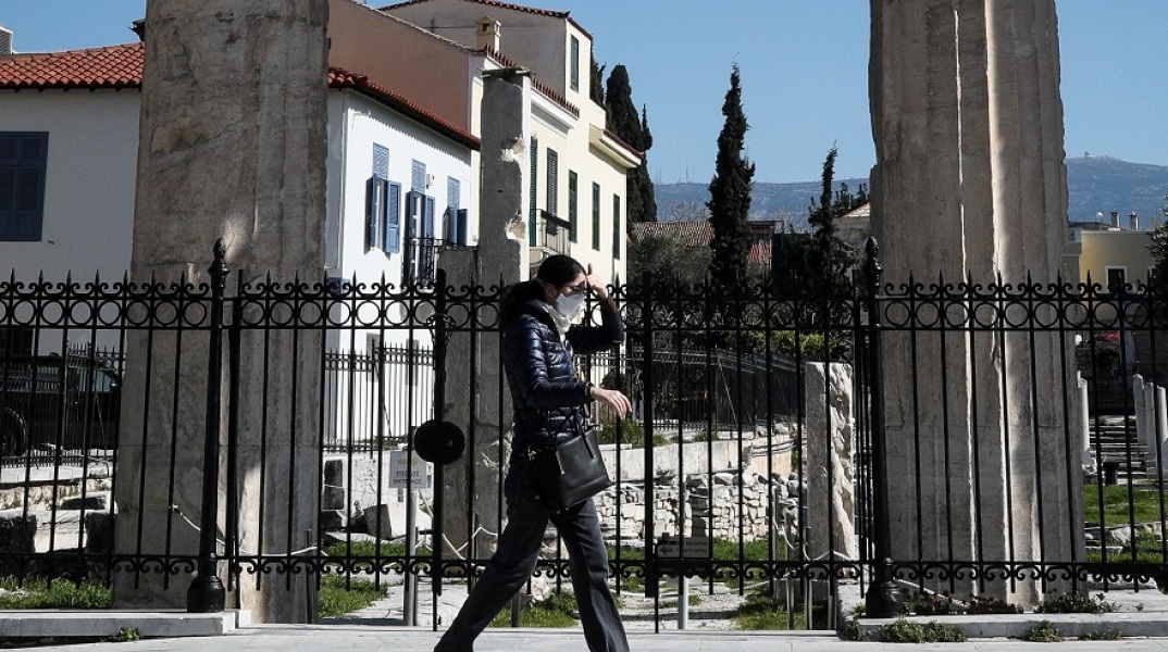 Lockdown στην Αττική - Στιγμιότυπο από το κέντρο της Αθήνας
