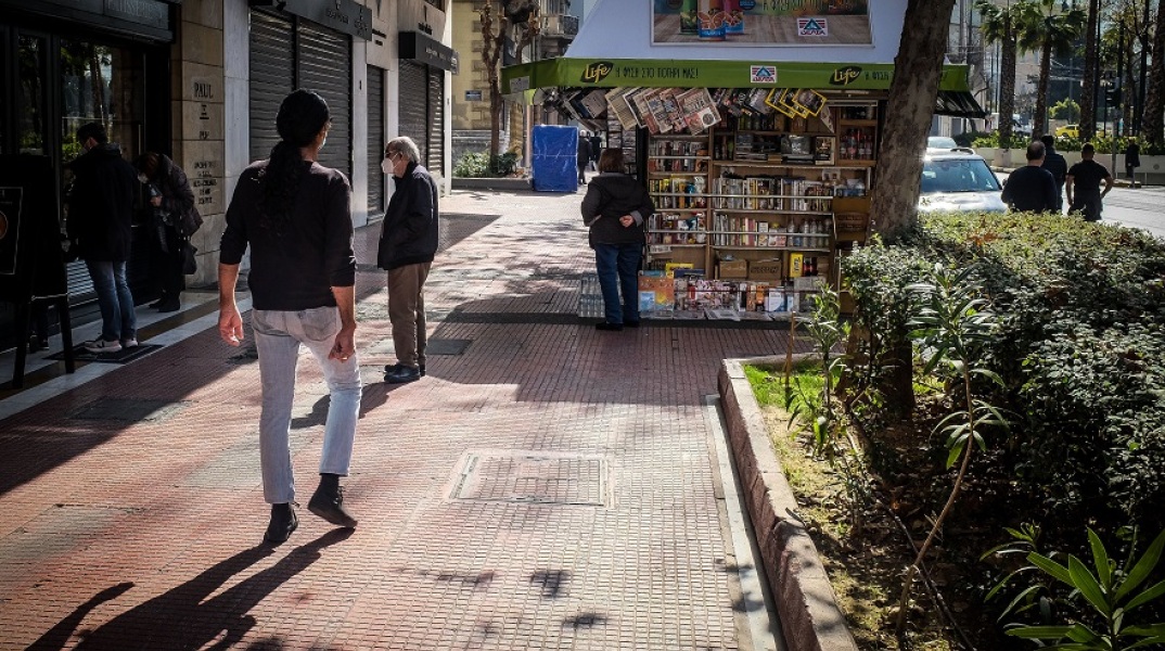 Στιγμιότυπο από το lockdown στην Αθήνα 