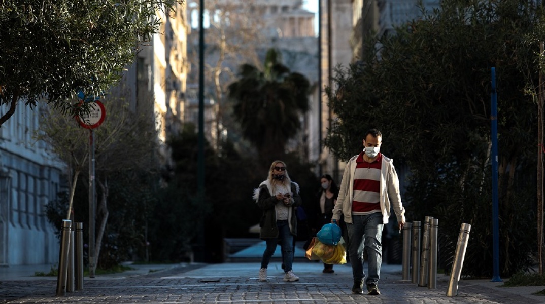 Στιγμιότυπο από το lockdown στην Αθήνα 