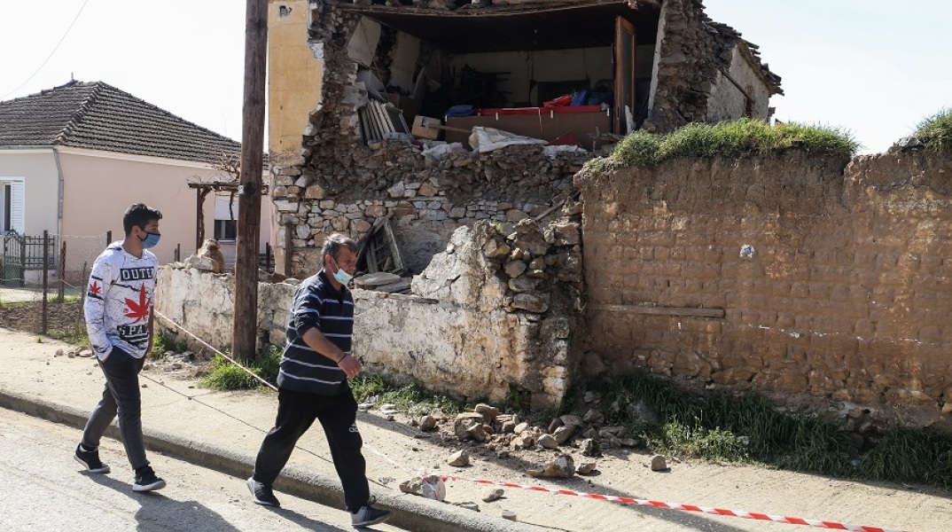 Κατστροφές στο χωριό Μεσοχώρι Ελασσόνας