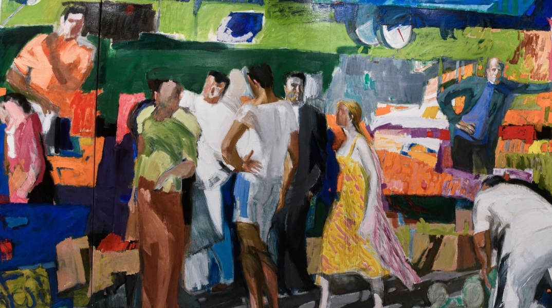 Ο πίνακας του Παναγιώτη Τέτση «Λαϊκή Αγορά» στην Εθνική Πινακοθήκη