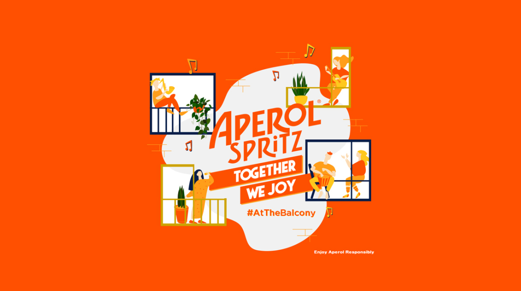 Το Aperol παρουσιάζει τη σειρά Livestream ενεργειών Aperol Spritz Together We Joy at The Balcony και σας προσκαλεί να παρακολουθήσετε live.