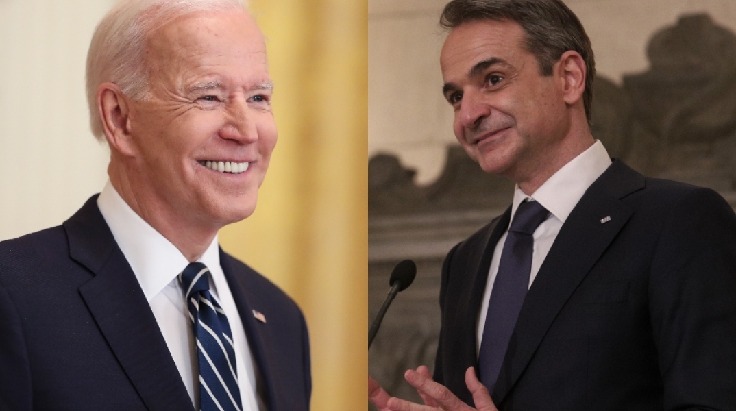 Ο Τζο Μπάιντεν και ο Κυριάκος Μητσοτάκης