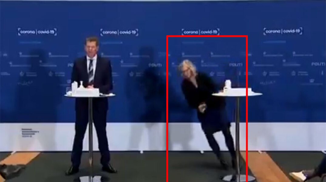 Δανία: Η Τάνια Έρικσεν, επικεφαλής του ΕΟΦ, λιποθυμά on air στη live συνέντευξη Τύπου για το εμβόλιο της AstraZeneca