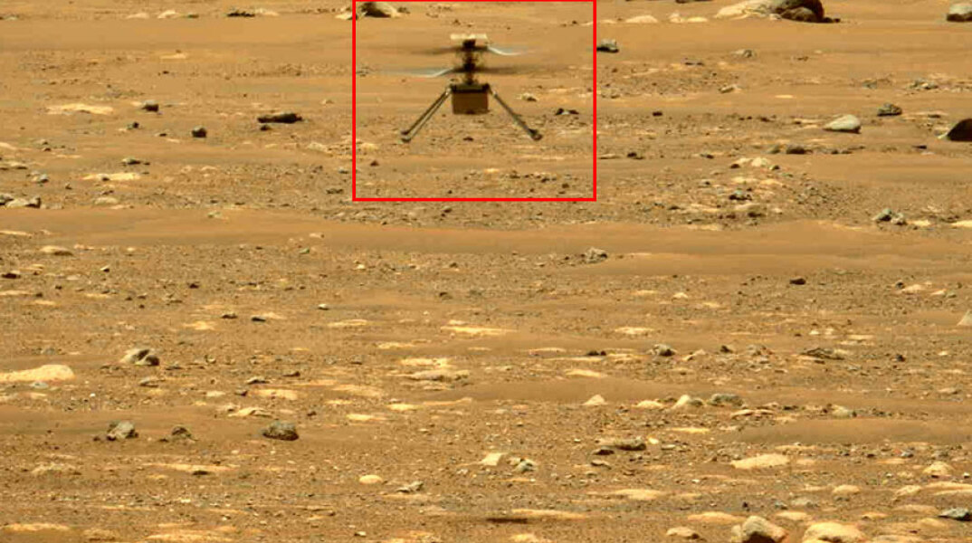 Το drone ελικόπτερο «Ingenuity» στη δεύτερη ιστορική του πτήση στον πλανήτη Άρη