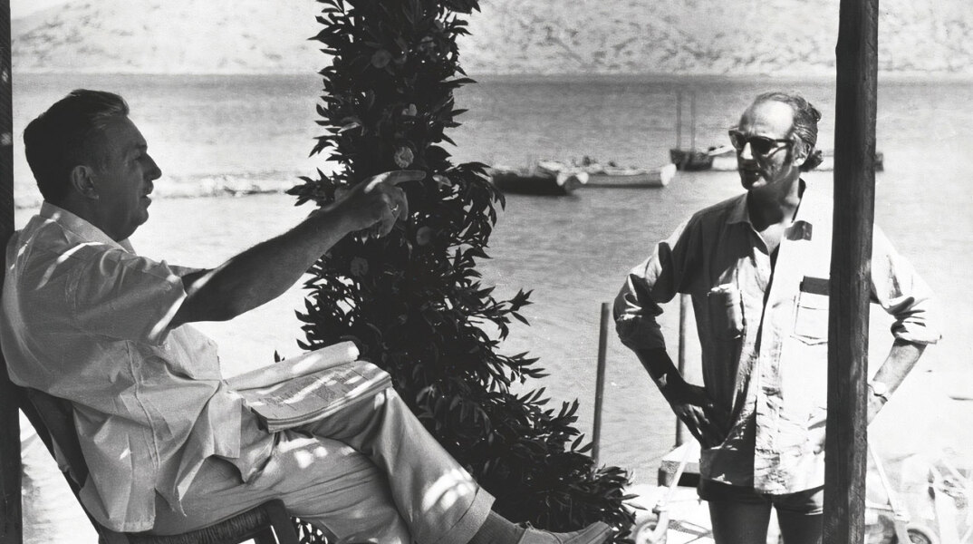 Ασπρόμαυρη φωτογραφία του Walt Disney από το ταξίδι του στην Ελλάδα και την Κρήτη