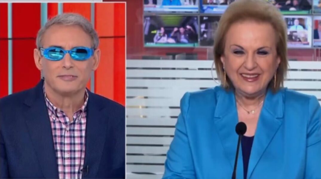 Τα μπλε γυαλιά της Παγώνη φόρεσαν on air Χασαπόπουλος- Βούλγαρη 