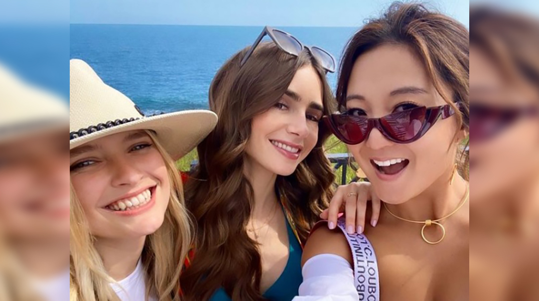 Από αριστερά: Camille Razat, Lily Collins, Ashley Park