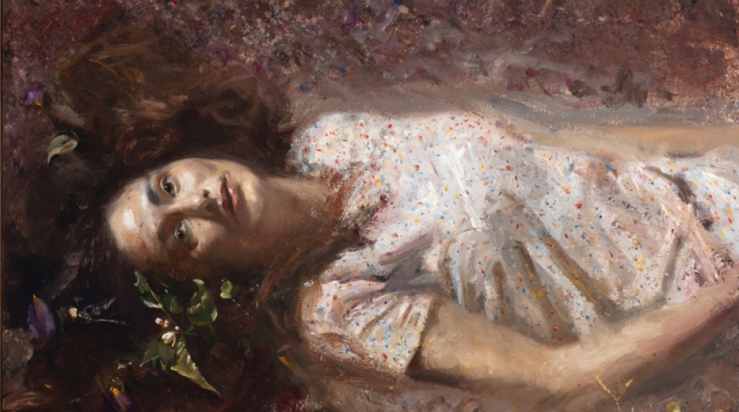Γιώργος Ρόρρης (1963-), Γυναίκα Ξαπλωμένη στο Χώμα (2018) Λάδι σε καμβά / 60 X 65,5 εκ. / Συλλογή Μπάμπη Ηλιόπουλου / Babis Iliopoulos Collection 