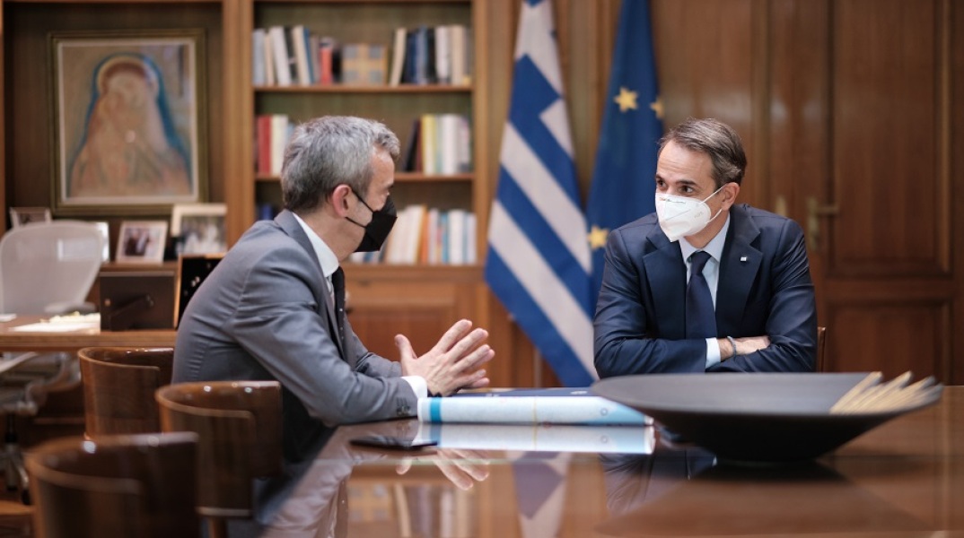 Συνάντηση Κυριάκου Μητσοτάκη με τον Κωνσταντίνο Ζέρβα