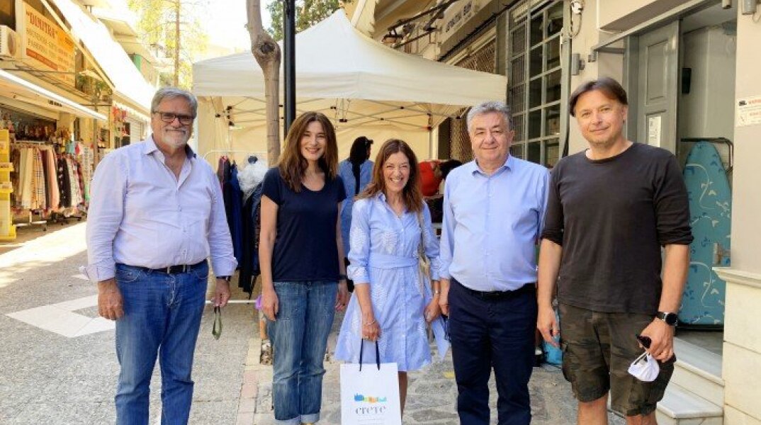 Η Βικτόρια Χίσλοπ με τον Περιφερειάρχη Κρήτη, Σταύρο Αρναουτάκη