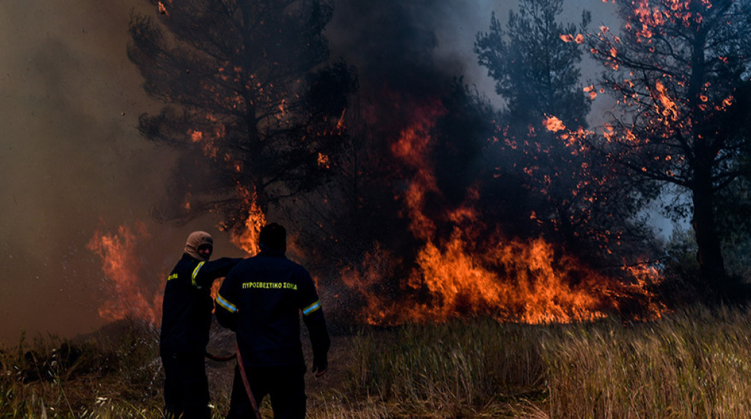 ΠΥΡΚΑΓΙΑ ΣΕ ΔΑΣΙΚΗ ΕΚΤΑΣΗ ΣΤΗΝ ΚΟΡΙΝΘΙΑ / ΟΙΚΙΣΜΟΣ ΠΕΥΚΕΝΕΑΣ