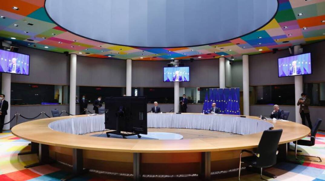 Τηλεδιάσκεψη των μελών του Ευρωπαϊκού Συμβουλίου