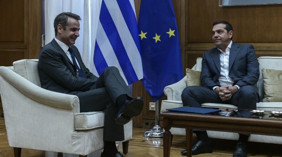 Ο Κυριάκος Μητσοτάκης και ο Αλέξης Τσίπρας