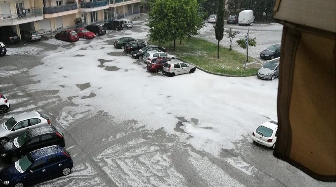 Καταιγίδα και χαλάζι στην Ξάνθη