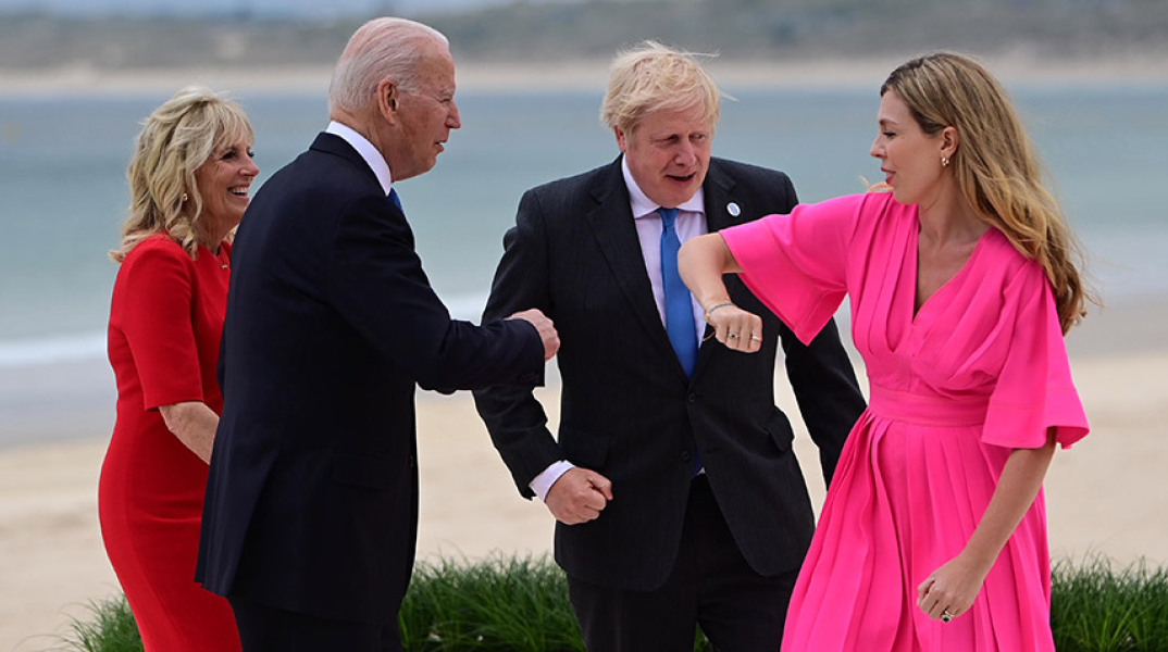 Σύνοδος Κορυφής G7 / Τζιλ και Τζο Μπάιντεν - Μπόρις Τζόνσον και Κάρι Σίμοντς 