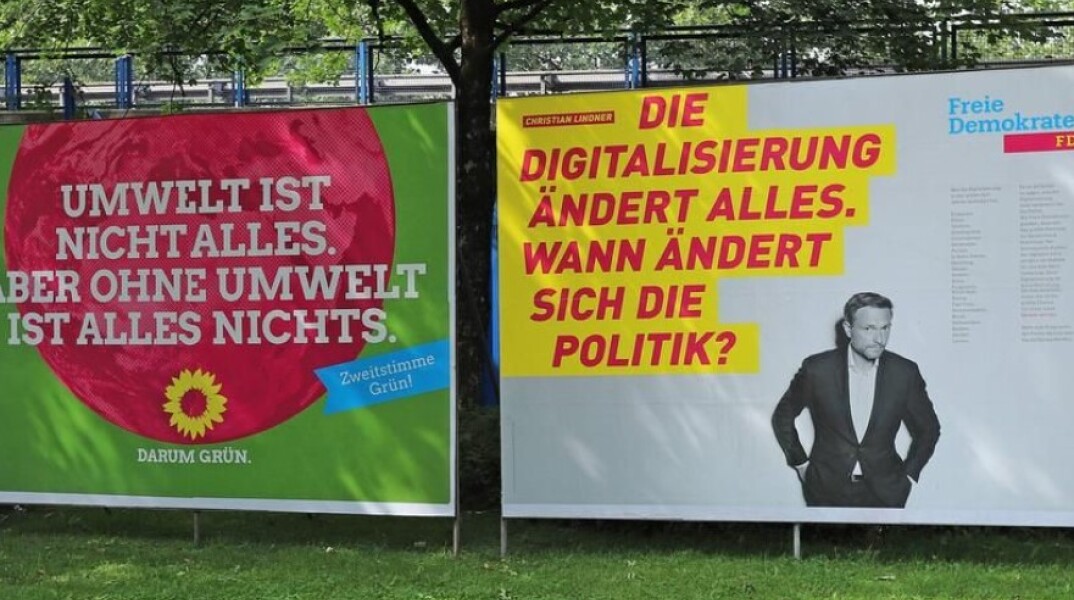 Αφίσες για τις γερμανικές εκλογές©Twitter/@dw_environment