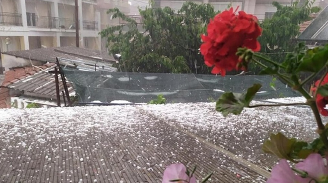 Φλώρινα: Ισχυρή χαλαζόπτωση 