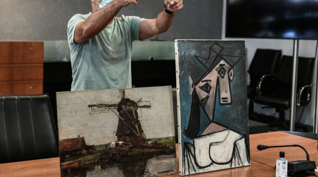 Οι πίνακες που εκλάπησαν το 2012 στη «ληστεία του αιώνα» © Eurokinissi / ΤΑΤΙΑΝΑ ΜΠΟΛΑΡΗ