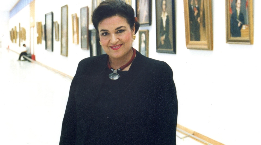 Η Μαρίνα Λαμπράκη-Πλάκα, διευθύντρια της Εθνικής Πινακοθήκης