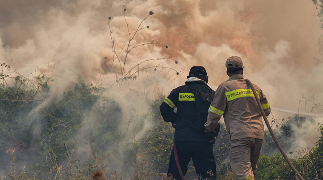 Πυροσβέστες σε δασική πυρκαγιά (ΦΩΤΟ ΑΡΧΕΙΟΥ) - Ξέσπασε φωτιά στον Ωρωπό