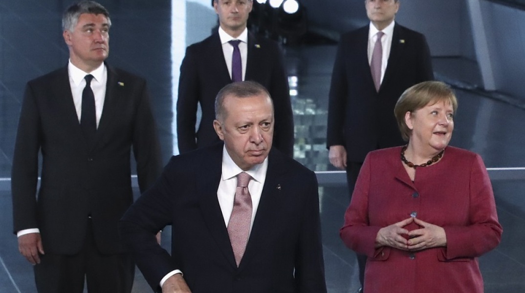 Η καγκελάριος της Γερμανίας, Άνγκελα Μέρκελ, και ο Τούρκος πρόεδρος, Ρετζέπ Ταγίπ Ερντογάν