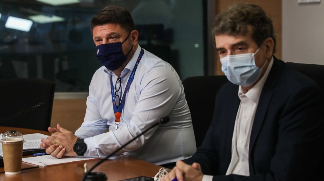 Ο Μιχάλης Χρυσοχοΐδης και ο Νίκος Χαρδαλιάς