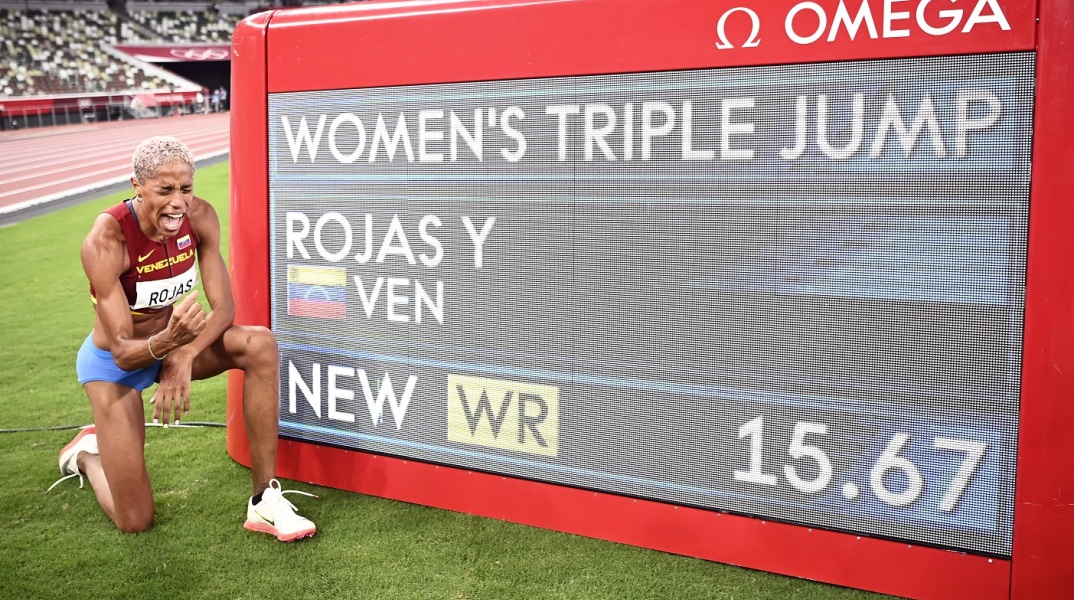 Ολυμπιακοί Αγώνες του Τόκιο: Έσπασε το παγκόσμιο ρεκόρ στο τριπλούν με απίστευτο άλμα στα 15.67μ. η Γιουλιμάρ Ρόχας από τη Βενεζουέλα