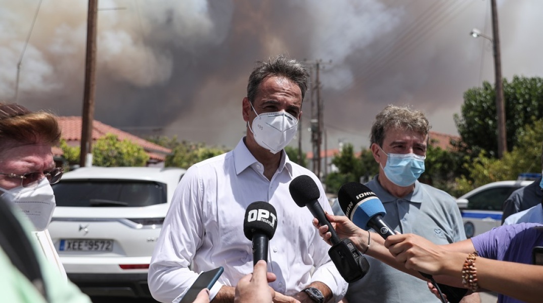 Ο πρωθυπουργός, Κυριάκος Μητσοτάκης, από την επίσκεψή του στην Ηλεία