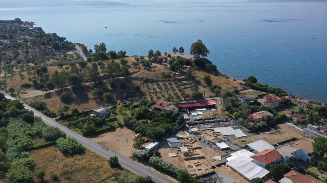 Αμάρυνθος, αεροφωτογραφία της ανασκαφής