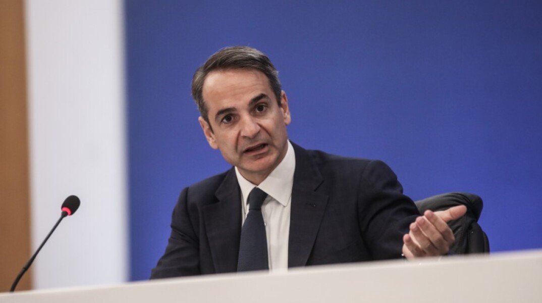 Ο πρωθυπουργός Κυριάκος Μητσοτάκης στη συνέντευξη Τύπου για τις πυρκαγιές EUROKINISSI 