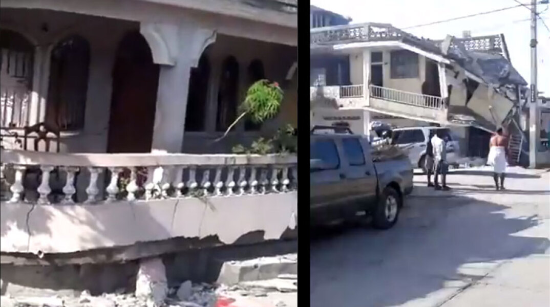 Σπίτια κατέρρευσαν στην Αϊτή μετά τον ισχυρό σεισμό των 7,2 Ρίχτερ